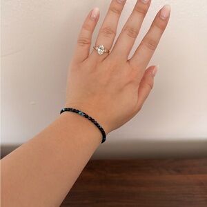 ALEX & ANI Black/Blue Beaded Bangle Bracelet